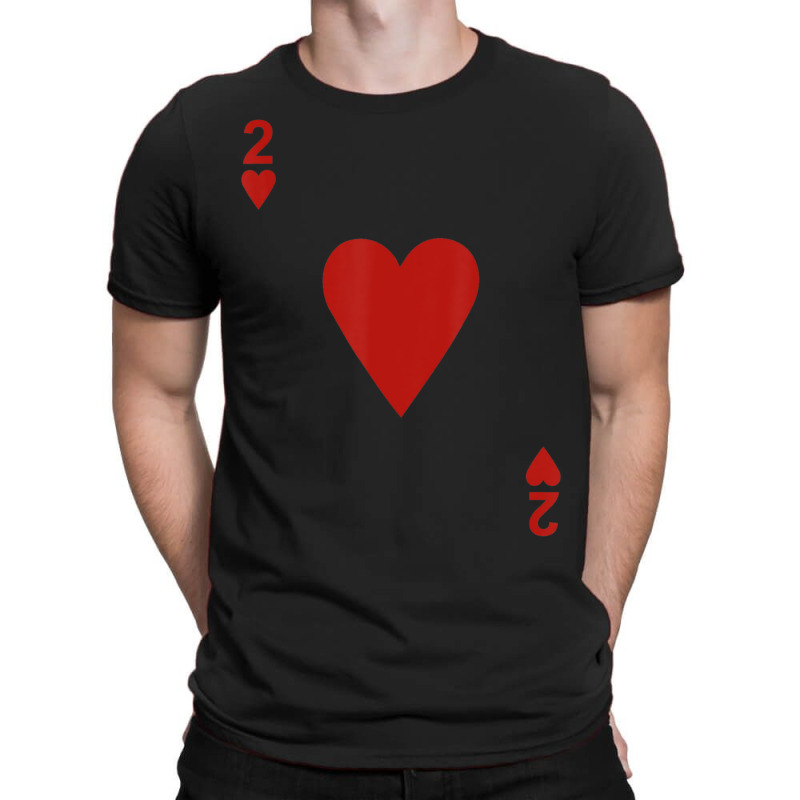 Two Of Hearts Blackjack Cards Poker 21 2 T-shirt | Artistshot