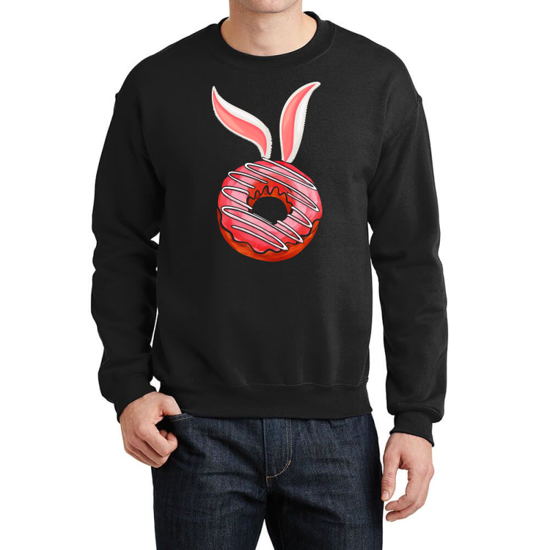 Easter Day T  Shirt Funny Easter Donut Bunny Ears Egg Hunt Food Humor Crewneck Sweatshirt | Artistshot