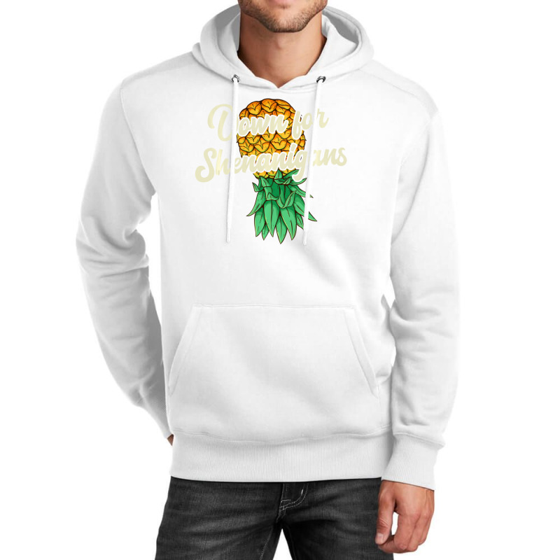 Upside Down Pineapple Down For Shenanigans Swinger Unisex Hoodie | Artistshot