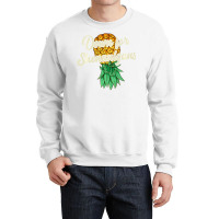 Upside Down Pineapple Down For Shenanigans Swinger Crewneck Sweatshirt | Artistshot