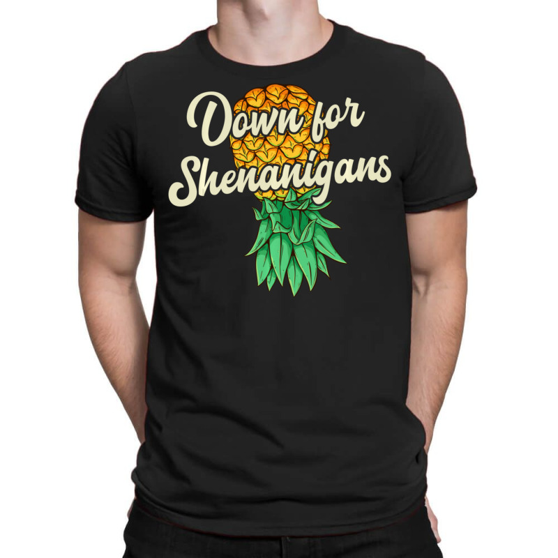 Upside Down Pineapple Down For Shenanigans Swinger T-shirt | Artistshot