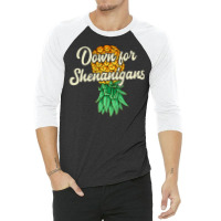 Upside Down Pineapple Down For Shenanigans Swinger 3/4 Sleeve Shirt | Artistshot