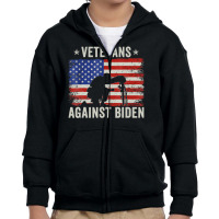 Veterans Against Say Their Names Joe Anti Biden, 4th July Youth Zipper Hoodie | Artistshot