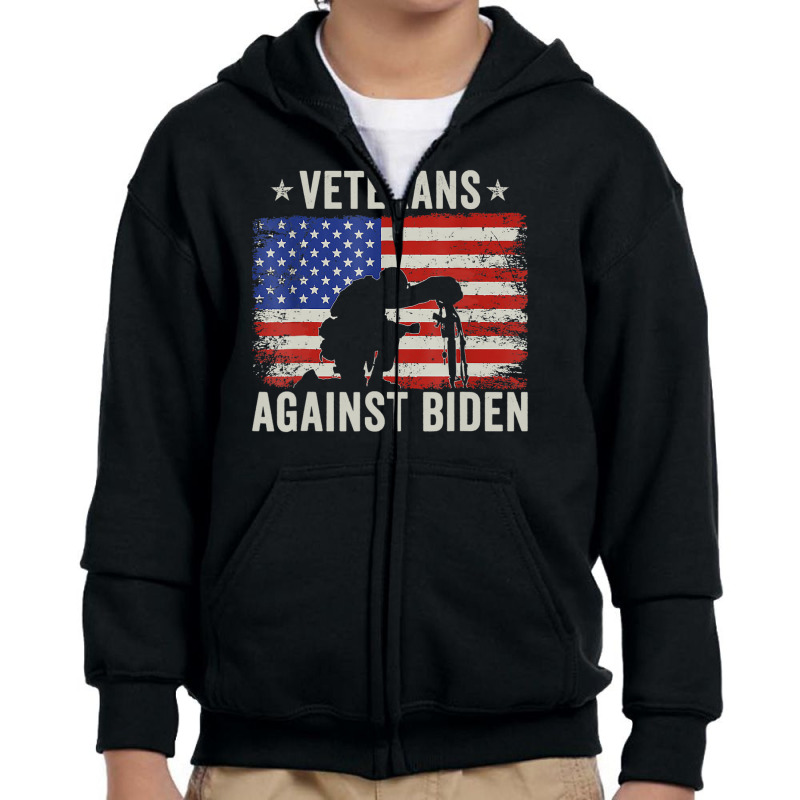 Veterans Against Say Their Names Joe Anti Biden, 4th July Youth Zipper Hoodie by Min09 | Artistshot