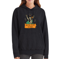 Funny Skeleton Gift  This Is Me Waiting For My Soulmate Funny Vintage Hoodie | Artistshot