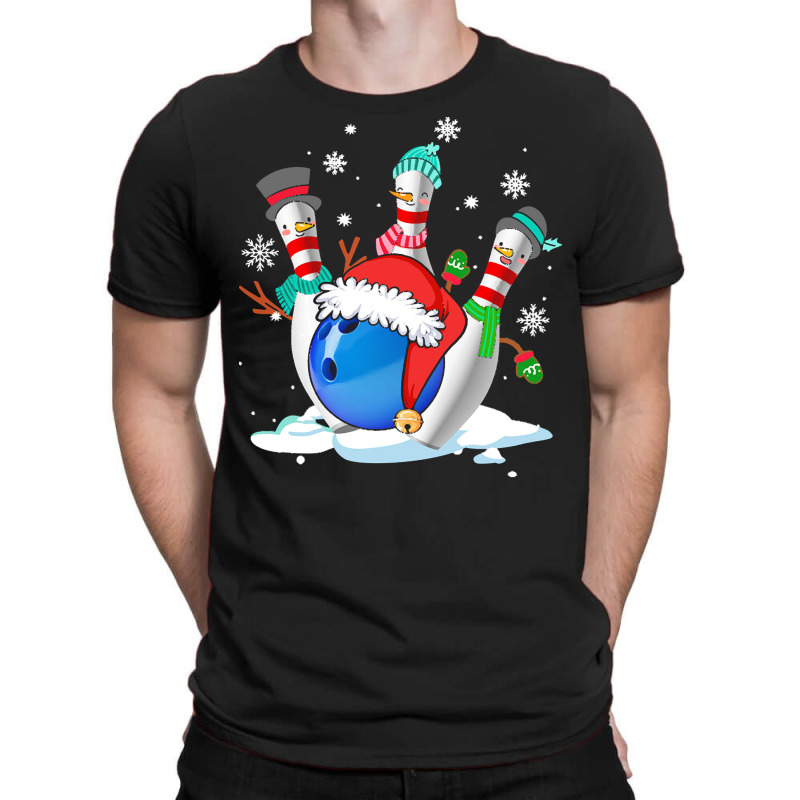 Funny Bowling With Christmas Ball Lover T  Shirt Funny Bowling With Ch T-shirt | Artistshot