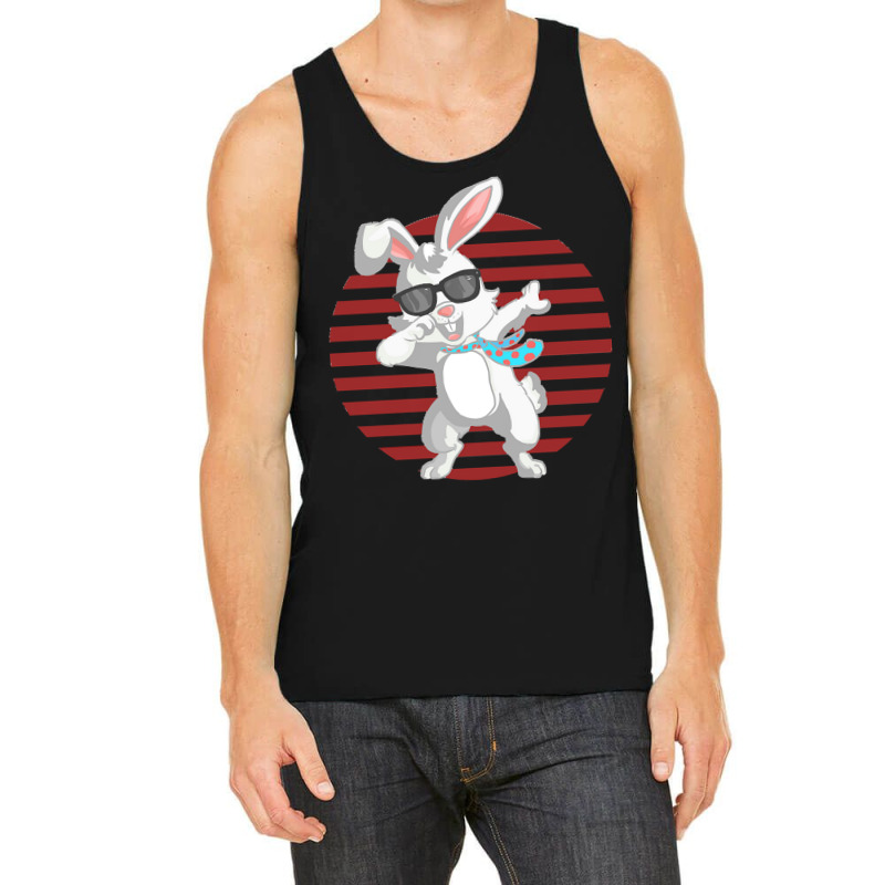 Funny Dabbit Dabbing Rabbit Sunglasses Easter Bunny Gifts Tank Top | Artistshot