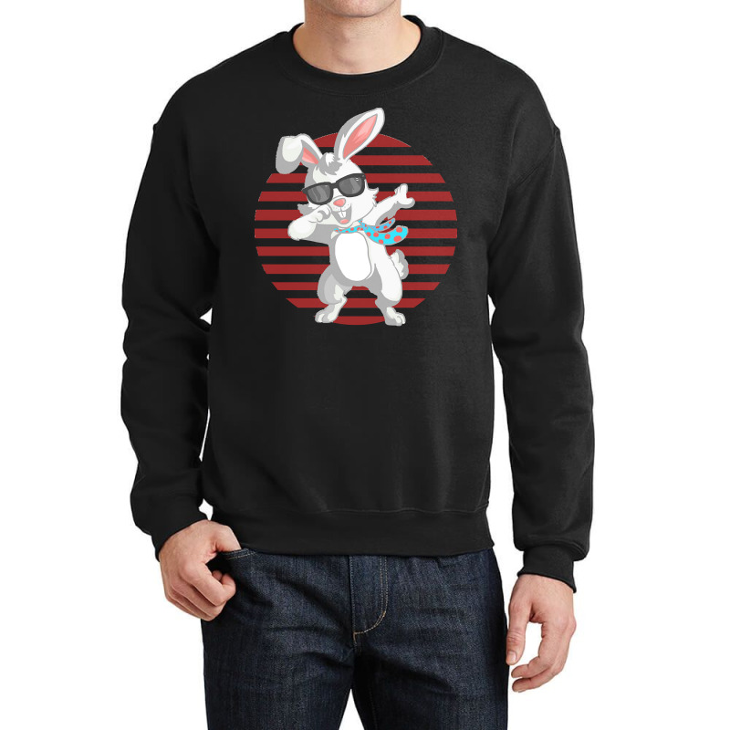 Funny Dabbit Dabbing Rabbit Sunglasses Easter Bunny Gifts Crewneck Sweatshirt | Artistshot