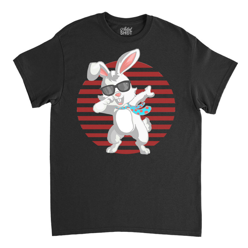 Funny Dabbit Dabbing Rabbit Sunglasses Easter Bunny Gifts Classic T-shirt | Artistshot