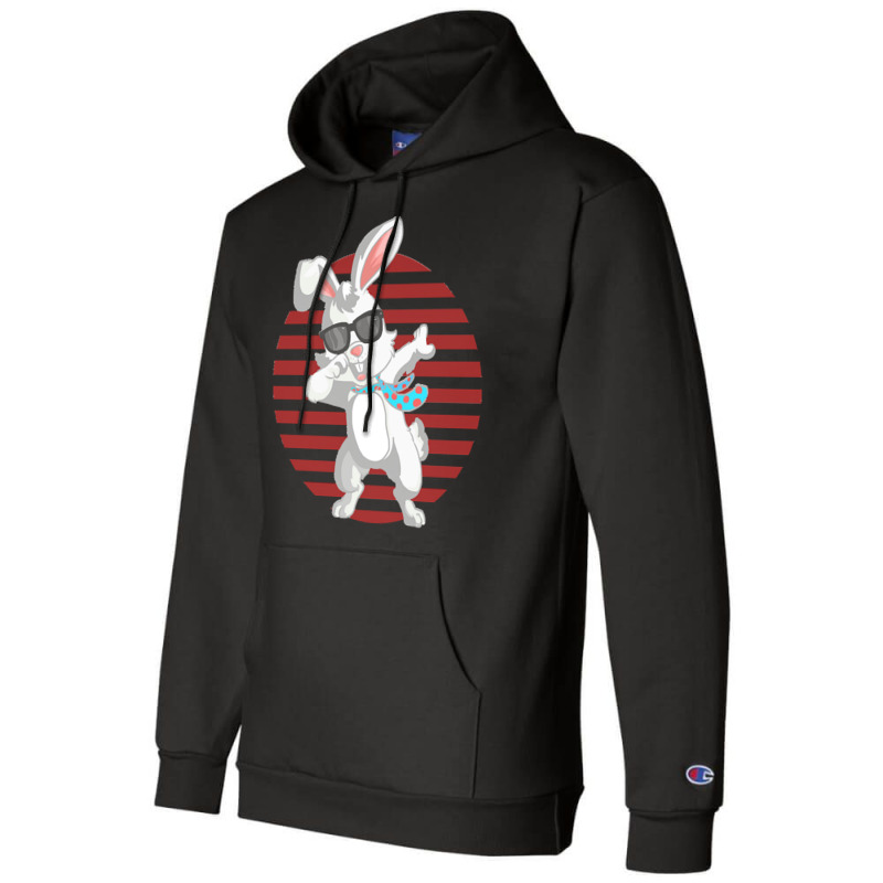 Funny Dabbit Dabbing Rabbit Sunglasses Easter Bunny Gifts Champion Hoodie | Artistshot