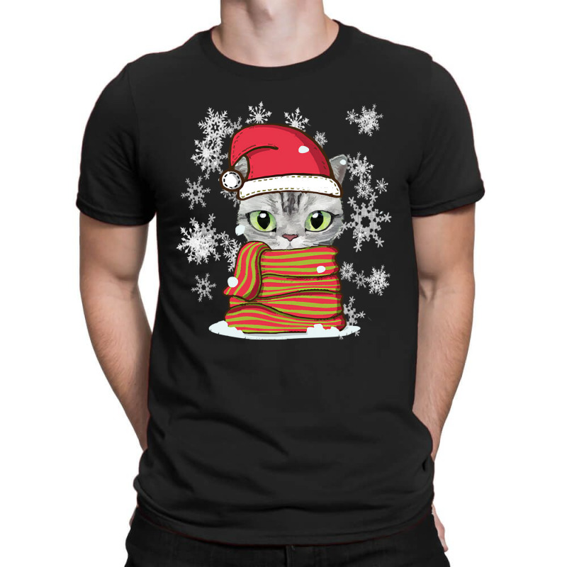 Cat Christmas Lovely Cat Christmas T-Shirt by Irena D Good | Artistshot