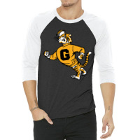 Vintage Walking Angry Tiger Grambling State 3/4 Sleeve Shirt | Artistshot