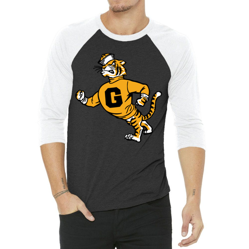 Vintage Walking Angry Tiger Grambling State 3/4 Sleeve Shirt by JeremyHurley | Artistshot