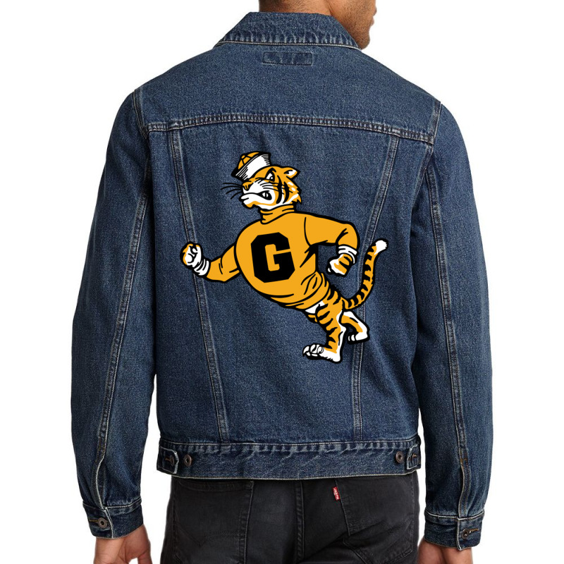 Vintage Walking Angry Tiger Grambling State Men Denim Jacket by JeremyHurley | Artistshot