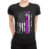 Dog Groomer  American Flag Patriotic Dog Groomer Gift Premium Ladies Fitted T-shirt | Artistshot