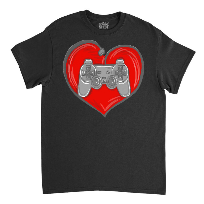 Gaming Apparel T  Shirt Heart Controller Gaming Lovers Awesome For Gam Classic T-shirt | Artistshot