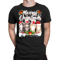 Cat Meowy Family Matching Christmas Pajamas Santa Cats Xmas T-shirt | Artistshot