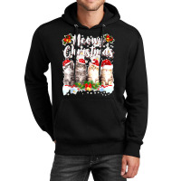 Cat Meowy Family Matching Christmas Pajamas Santa Cats Xmas Unisex Hoodie | Artistshot