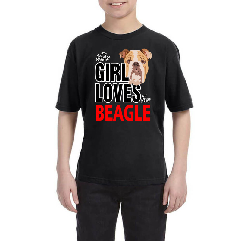 Merry Christmas Dog This Girl Loves Her Beagle Youth Tee by lorismerch | Artistshot