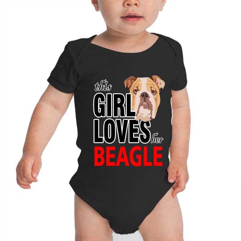 Merry Christmas Dog This Girl Loves Her Beagle Baby Bodysuit by lorismerch | Artistshot