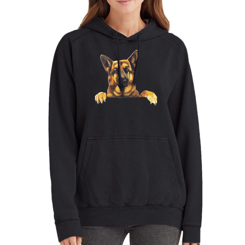 German Shepherd Dog Clothes T  Shirt Cute German Shepherd Dog Pocket S Vintage Hoodie | Artistshot