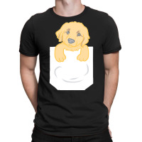 Golden Retriever Dog T  Shirt Cute Funny Golden Retriever Puppy Pocket T-shirt | Artistshot