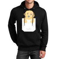 Golden Retriever Dog T  Shirt Cute Funny Golden Retriever Puppy Pocket Unisex Hoodie | Artistshot