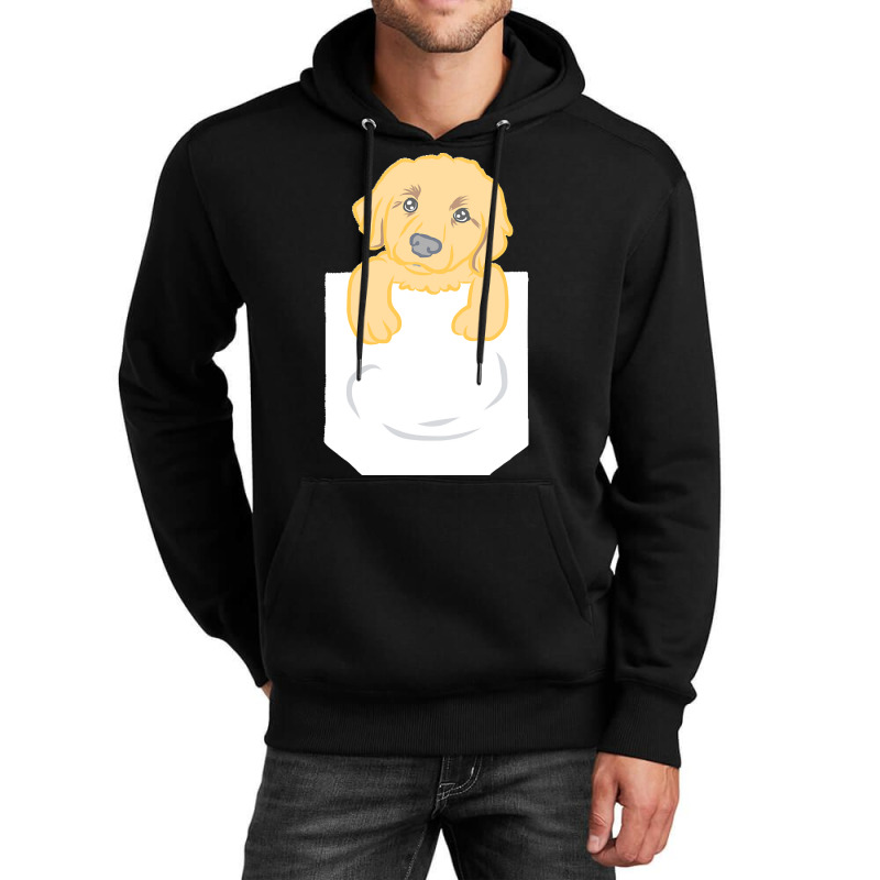 Golden Retriever Dog T  Shirt Cute Funny Golden Retriever Puppy Pocket Unisex Hoodie | Artistshot