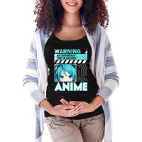 Warning May Spontaneously Talk About Anime Manga Girl Maternity Scoop Neck T-shirt | Artistshot