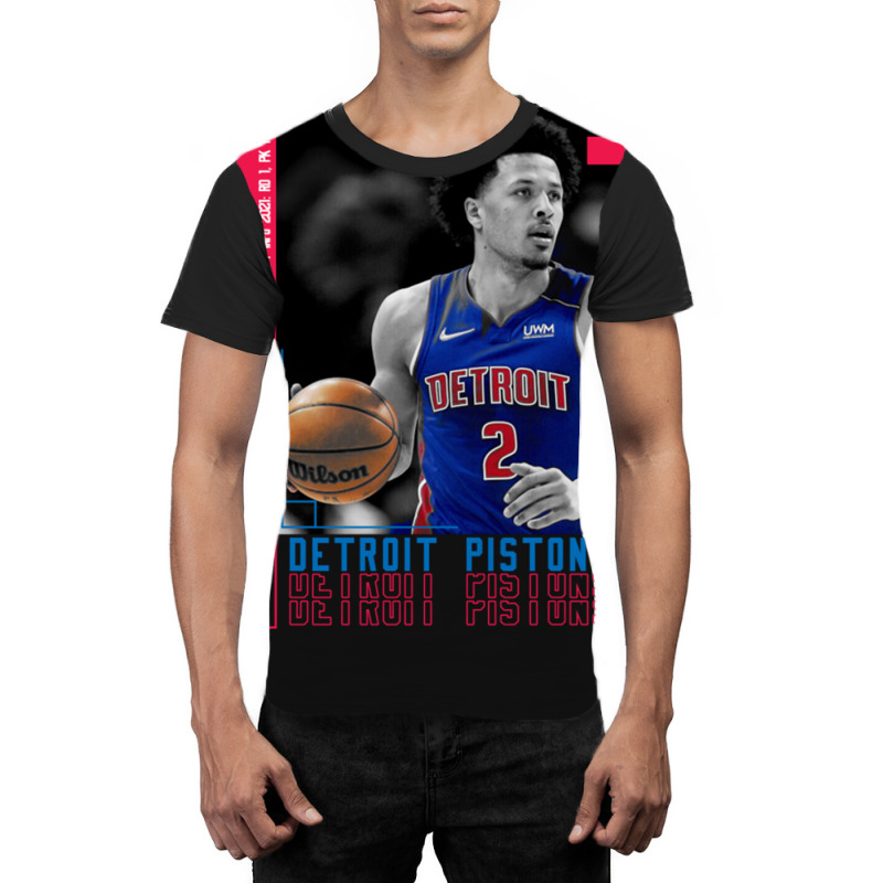 Cade Cunningham Basketball Edit Poster Pistons Graphic T-shirt by adwoaafredyy | Artistshot