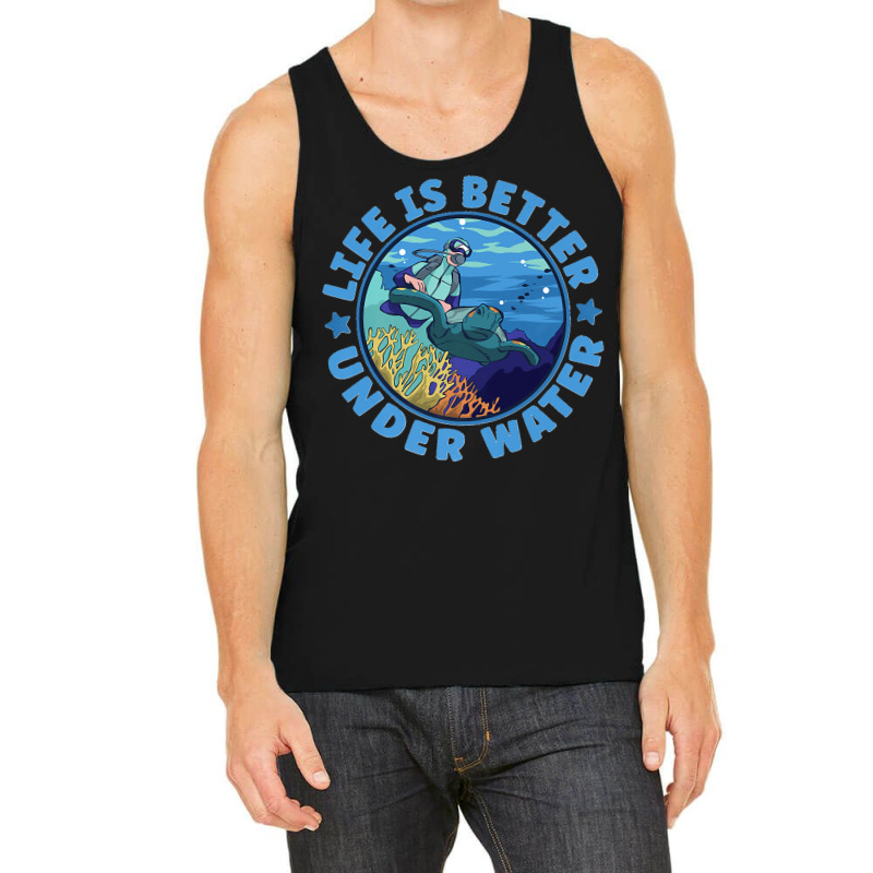 Life Is Better Under Water Marine Biology Scuba Diver Premium Tank Top | Artistshot