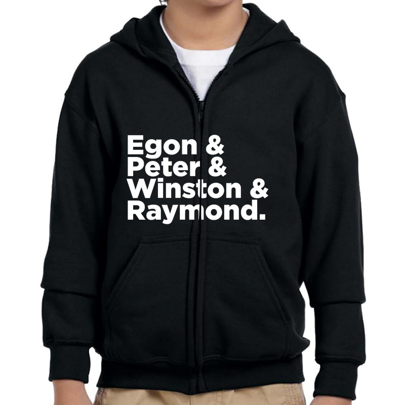 Egon & Peter & Winston & Raymond Youth Zipper Hoodie by Milne Charlton | Artistshot