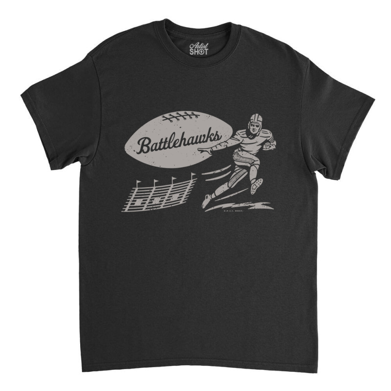 Vintage Xfl Football St Louis Battlehawks Gray Battlehawks Wordmark Classic T-shirt by JeremyHurley | Artistshot