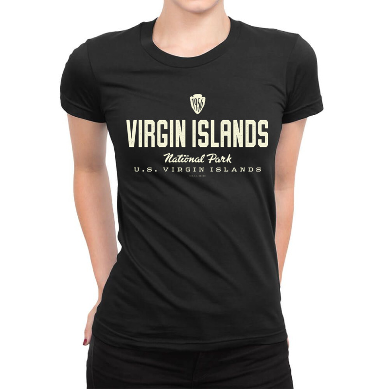 Virgin Islands National Park 1956 Arrowhead Tan Ladies Fitted T-Shirt by JeremyHurley | Artistshot