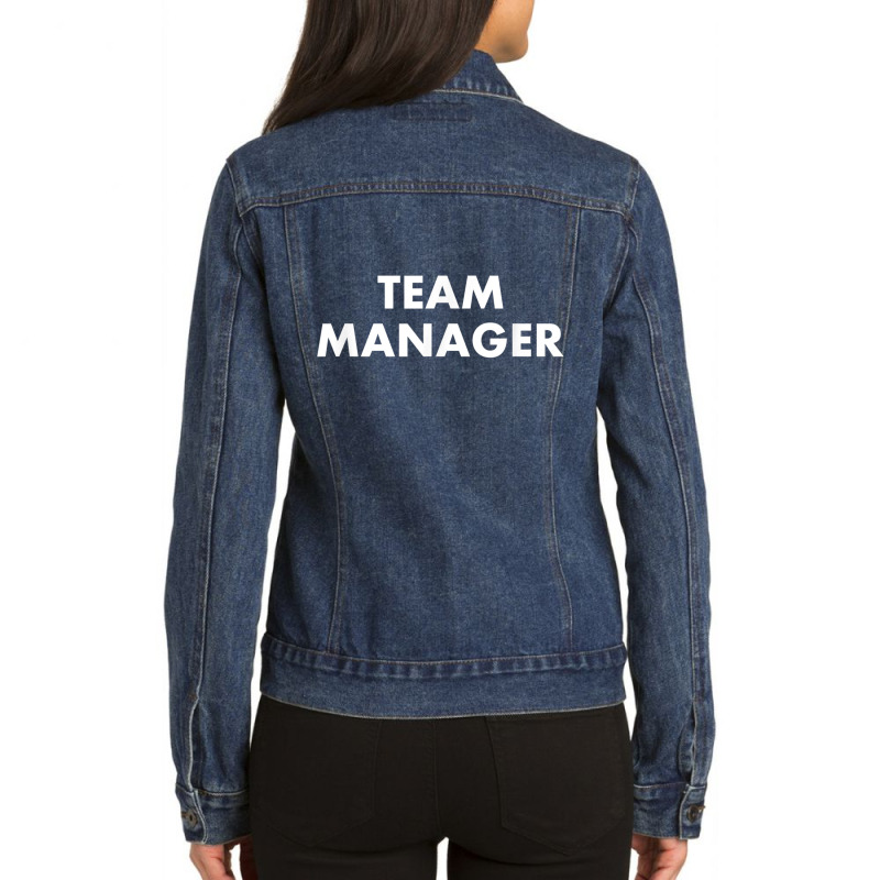 Team Manager Ladies Denim Jacket by MaricelyOrtiz | Artistshot