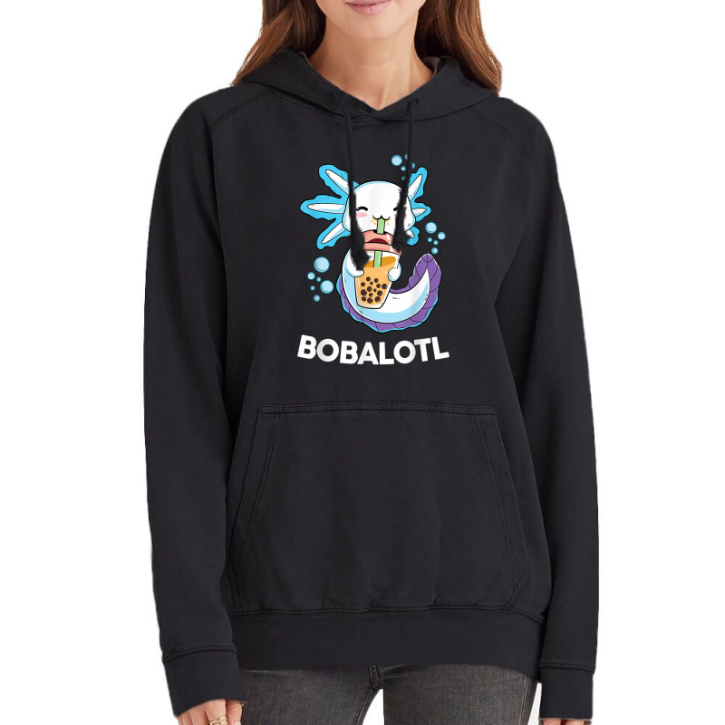 Axolotl Boba Bubble Tea Kawaii Anime Japanese Kids Teen Girl Vintage Hoodie by Irena D Good | Artistshot