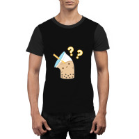 Boba Milk Tea Confused Graphic T-shirt | Artistshot