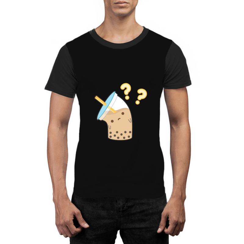 Boba Milk Tea Confused Graphic T-shirt by Irena D Good | Artistshot