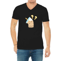 Boba Milk Tea Confused V-neck Tee | Artistshot