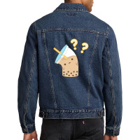 Boba Milk Tea Confused Men Denim Jacket | Artistshot