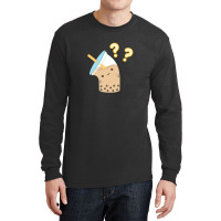 Boba Milk Tea Confused Long Sleeve Shirts | Artistshot