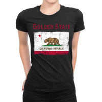 Golden State California Republic Flag Ladies Fitted T-shirt | Artistshot