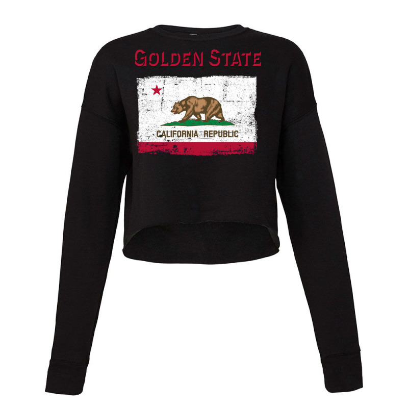 Golden State California Republic Flag Cropped Sweater by JemmaLyna | Artistshot