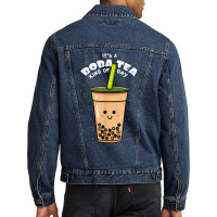 Boba Tapioca Pearls Tea Based Drink Bubble Milk Tea Men Denim Jacket | Artistshot