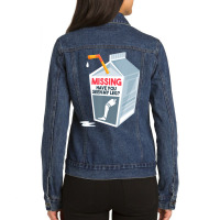 Funny Amputee Prosthetic Milk Cartoon Ladies Denim Jacket | Artistshot