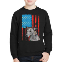 Usa American Flag Patriotic Dog Greyhound Youth Sweatshirt | Artistshot