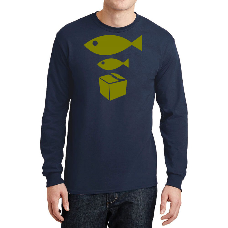 Big Fish Little Fish Cardboard Box Long Sleeve Shirts by RobinHoodie | Artistshot