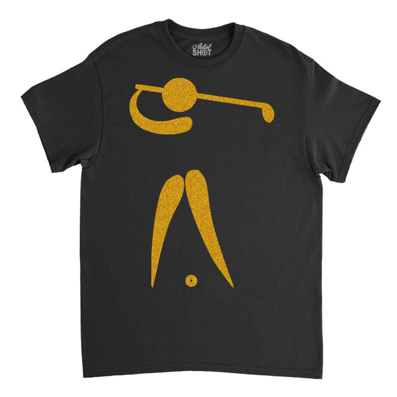 Gold Golf Swing Classic T-shirt | Artistshot