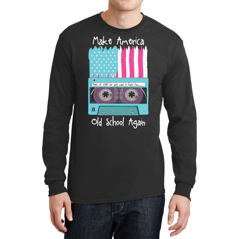 Funny Patriotic 80s Music Fan Gift Long Sleeve Shirts | Artistshot