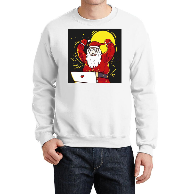 Angry Busy Santa Claus Crewneck Sweatshirt | Artistshot